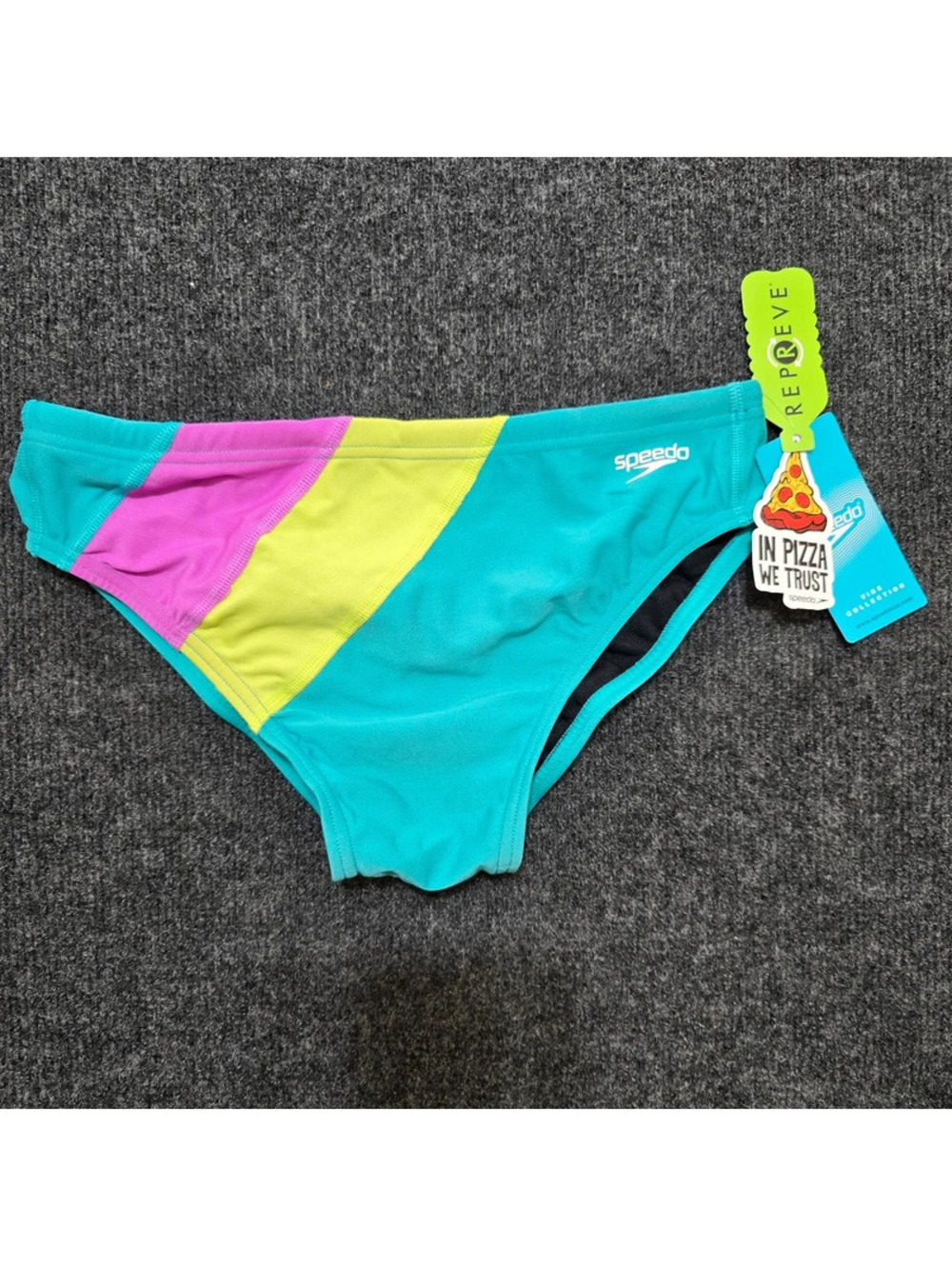 Speedo Swim Briefs Mens 32 Vibe Collection Rainbow Wave Eco Endurance NWT